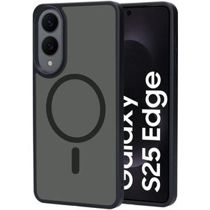 Mobiparts Hardcover Samsung Galaxy S25 Edge MagSafe Hoesje Hardcase Backcover - Zwart