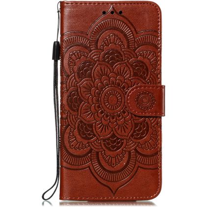 Mobigear Mandala iPhone 11 Pro Max Hoesje Bookcase Portemonnee - Bruin