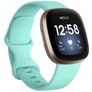 Mobigear Sport Dual Siliconen Fitbit Sense Bandje Druksluiting - Turquoise