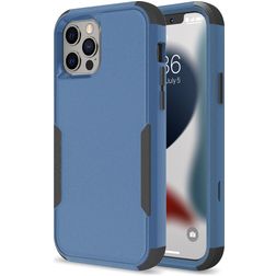 Mobigear Ultra Tough iPhone 14 Hoesje Hardcase Backcover Shockproof - Zwart / Blauw