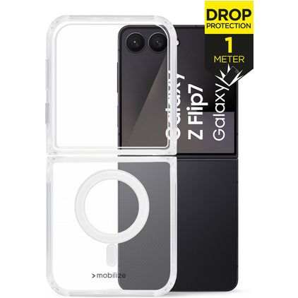 Mobilize Naked Protection Doorzichtig Samsung Galaxy Z Flip 8 MagSafe Hoesje Hardcase Backcover Shockproof - Transparant