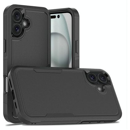 Mobigear Heavy Armor iPhone 16 Plus Hoesje Hardcase Backcover Shockproof - Zwart