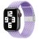 Mobigear Braided Nylon Apple Watch Bandje Klemsluiting - 42/41/40/38 mm - Lavendel