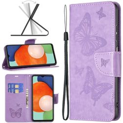 Mobigear Butterfly Samsung Galaxy A13 4G Hoesje Bookcase Portemonnee - Paars
