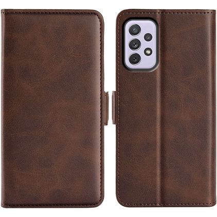 Mobigear Slim Magnet Samsung Galaxy A73 Hoesje Bookcase Portemonnee - Bruin