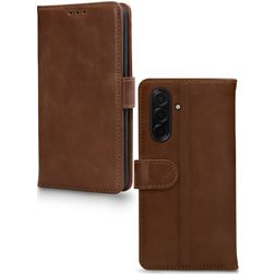 Mobilize Wallet Samsung Galaxy A57 Hoesje Echt Leer Bookcase Portemonnee - Bruin
