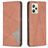 Mobigear Rhombus Slim Realme C35 Hoesje Bookcase - Bruin