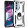 Mobigear Armor Ring Motorola Edge 30 Pro Hoesje Hardcase Backcover Shockproof met Ringhouder - Zilver