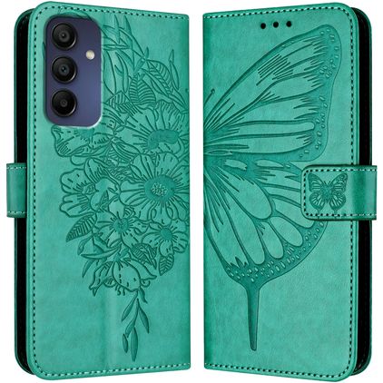 Mobigear Butterfly Samsung Galaxy A16 Hoesje Bookcase Portemonnee - Groen