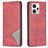 Mobigear Rhombus Slim Motorola Moto G53 5G Hoesje Bookcase - Rood