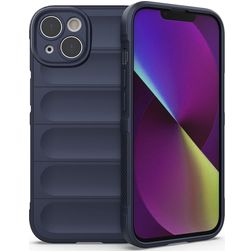 Mobigear Bumpy iPhone 14 Hoesje Flexibel TPU Backcover - Donkerblauw