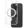 CARE by PanzerGlass Kickstand iPhone 16 Pro MagSafe Hoesje Hardcase Backcover met Standaard - Transparant / Zilver