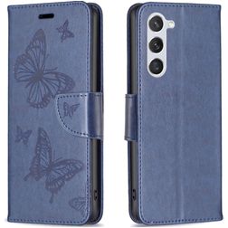 Mobigear Butterfly Samsung Galaxy S23 Hoesje Bookcase Portemonnee - Blauw