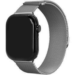 Mobilize RVS Milanese Apple Watch Bandje Magneetsluiting - 49/46/45/44 mm - Zilver