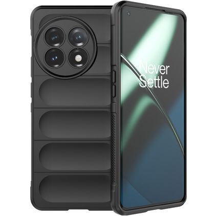 Mobigear Bumpy OnePlus 11 Hoesje Flexibel TPU Backcover - Zwart