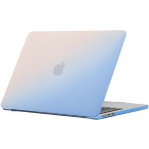 Mobigear Rainbow Matte MacBook Air 15 Inch (2023-2026) Hoes Hardshell Laptopcover MacBook Case - Blauw - Model A2941 / A3114 / A3241 / A3448