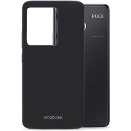 Mobilize Rubber Gelly POCO F6 Hoesje Flexibel TPU Backcover - Matt Black