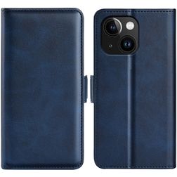 Mobigear Slim Magnet iPhone 15 Hoesje Bookcase Portemonnee - Donkerblauw
