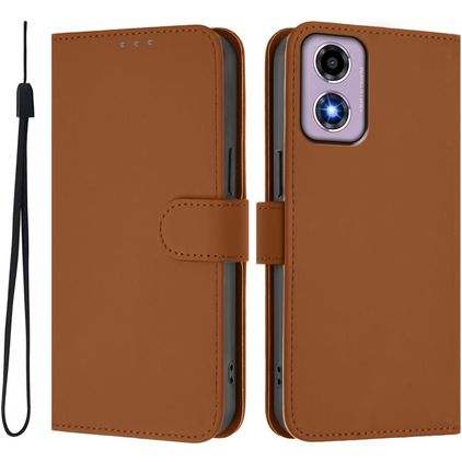 Mobigear Urban Wallet Motorola Moto G04 Hoesje Bookcase Portemonnee - Bruin