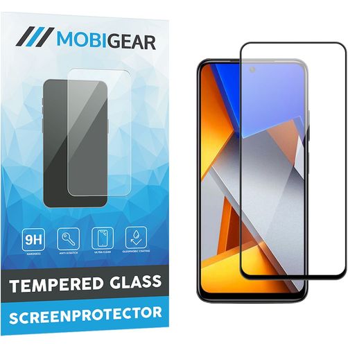 Mobigear Premium POCO M4 Pro 4G Glazen Screenprotector - Case Friendly - Zwart