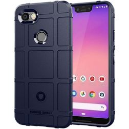 Mobigear Rugged Shield Google Pixel 3a XL Hoesje Flexibel TPU Backcover Shockproof - Blauw