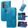 Mobigear Butterfly Motorola Edge (2022) Hoesje Bookcase Portemonnee - Blauw
