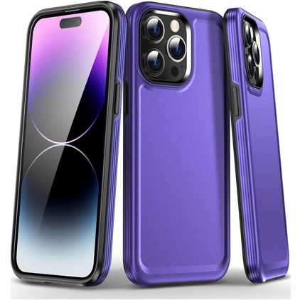 Mobigear Slim Armor iPhone 15 Pro Hoesje Hardcase Backcover Shockproof - Paars