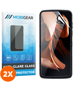 Mobigear Motorola Razr 40 Glazen Screenprotector - Case Friendly - Zwart (2-Pack)