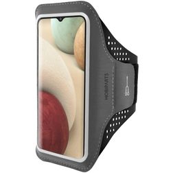 Mobiparts Comfort Fit Telefoonhouder Hardlopen Samsung Galaxy A12 Sport Hoesje Neopreen Sportarmband - Zwart