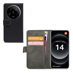 Mobilize Classic Gelly Wallet Xiaomi 14 Ultra Hoesje Bookcase Portemonnee - Zwart