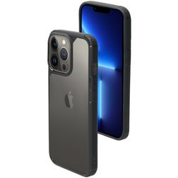 Mobiparts Rugged Clear iPhone 13 Pro Hoesje Hardcase Backcover Shockproof - Transparant / Zwart