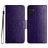 Mobigear Flowers Samsung Galaxy A36 Hoesje Bookcase Portemonnee - Paars