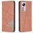 Mobigear Rhombus slim Xiaomi 12 Lite Hoesje Bookcase - Bruin