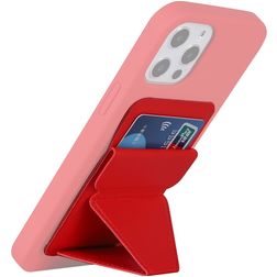Mobigear Folding Snap-On Pasjeshouder - 3 Pasjes - MagSafe Compatible - Rood