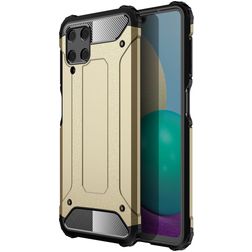 Mobigear Outdoor Samsung Galaxy A22 4G Hoesje Hardcase Backcover Shockproof - Goud
