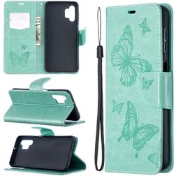 Mobigear Butterfly Samsung Galaxy A32 5G Hoesje Bookcase Portemonnee - Turquoise