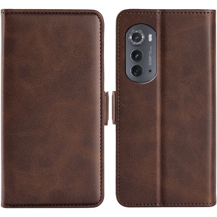 Mobigear Slim Magnet Motorola Edge (2022) Hoesje Bookcase Portemonnee - Bruin