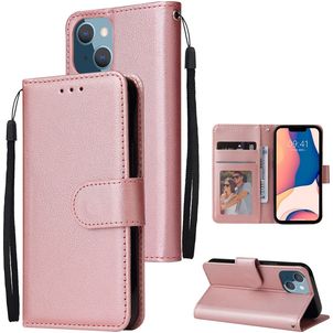 Mobigear Wallet iPhone 14 Plus Hoesje Bookcase Portemonnee - Roségoud