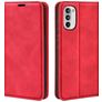 Mobigear Retro Slim Motorola Moto G82 Hoesje Bookcase Portemonnee - Rood