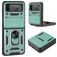 Mobigear Armor Ring Samsung Galaxy Z Flip 3 Hoesje Hardcase Backcover Shockproof met Ringhouder - Groen