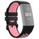 Mobigear Sport Plus Buckle Siliconen Fitbit Charge 3 Bandje Gespsluiting - Zwart / Roze