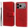 Mobigear Flowers iPhone 17 Pro Max Hoesje Bookcase Portemonnee - Rood