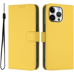 Mobigear Urban Wallet iPhone 16 Pro Max Hoesje Bookcase Portemonnee - Geel