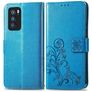 Mobigear Clover OPPO Reno 6 Pro 5G Hoesje Bookcase Portemonnee - Blauw