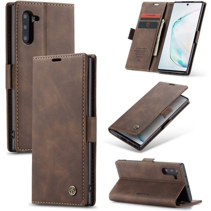 CaseMe 013 Samsung Galaxy Note 10 Hoesje Bookcase Portemonnee - Bruin