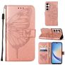 Mobigear Butterfly Samsung Galaxy A35 Hoesje Bookcase Portemonnee - Roségoud