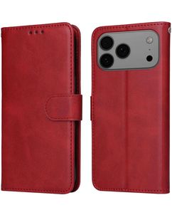 Mobigear Wallet iPhone 18 Pro Max Hoesje Bookcase Portemonnee - Rood