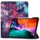 Mobigear Tri-Fold Gel iPad Pro 12.9 Inch (2021) Hoes TPU,Kunstleer Bookcase + Stylus Houder - Milky Way