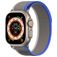 Dux Ducis YJ Nylon Apple Watch Bandje Klittenbandsluiting - 49/46/45/44 mm - Blauw / Grijs