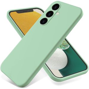 Mobigear Rubber Touch Samsung Galaxy S24 FE Siliconen Hoesje Backcover - Groen